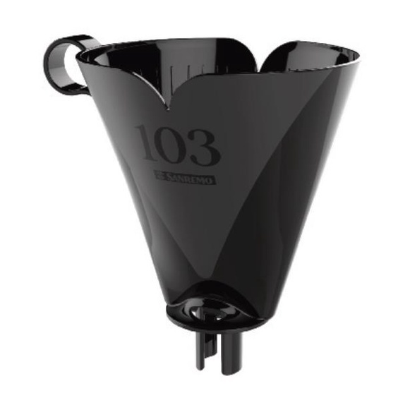 Suporte de Plástico Preto para Filtro de Café 103 Coado Manual Prático e Resistente para Cozinha