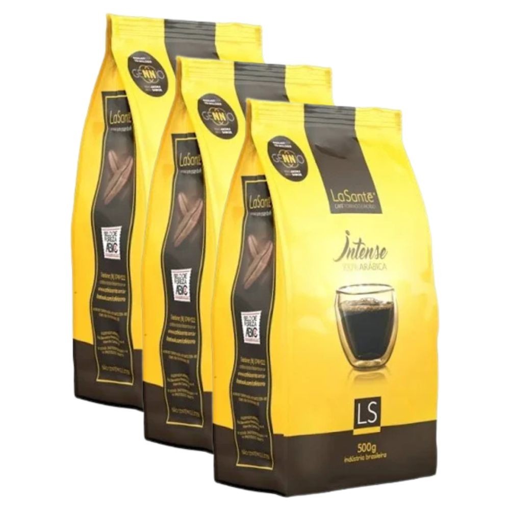 Kit Café La Santé Premium Intense 500g Torrado e Moído Tradicional Intenso