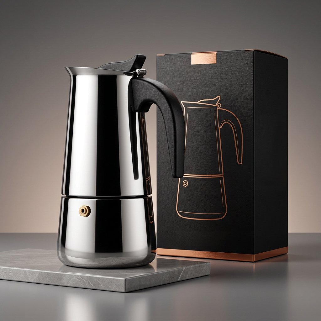 Cafeteira Italiana Inox FRATELLI para 6 xícaras 300ml