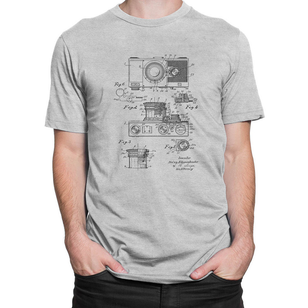 Camiseta Câmera Retro Projeto Fotografia Camisa Unissex CPL Unissex Algodao