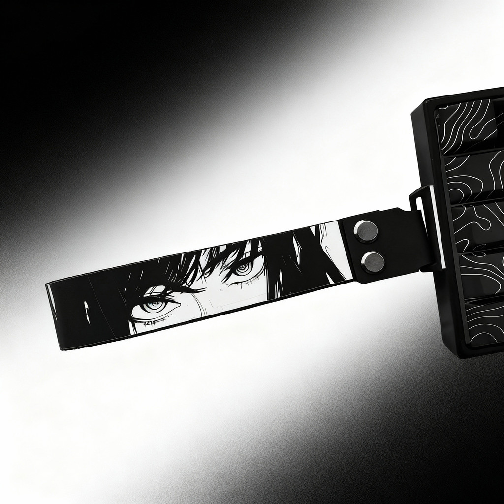 Correia De Fita Para Teclado War Devil Anime Wooting 60HE ATK68 Nylon PU Strap Com E Parafusos 3M