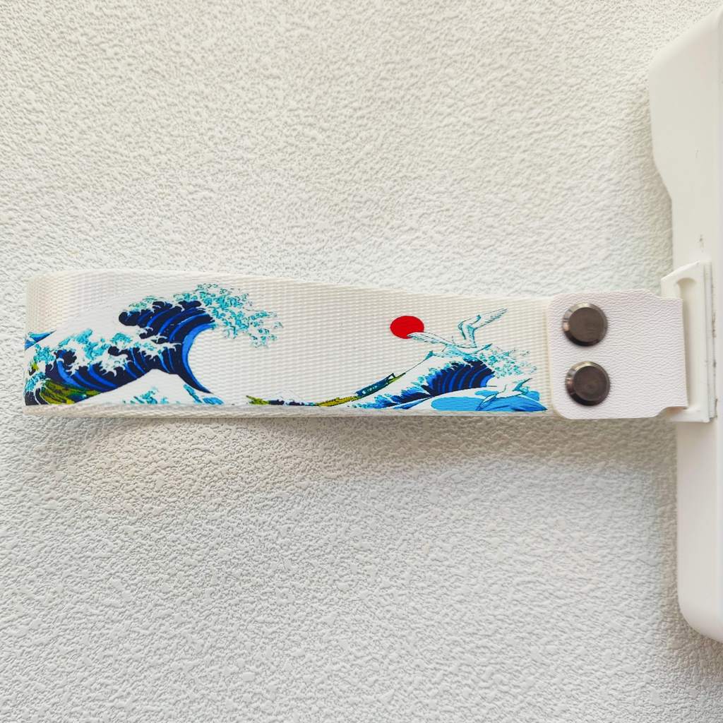 Correia De Fita Para Teclado De Anime Branco Kanagawa Wooting 60HE ATK68 Nylon PU Strap Com E Parafusos 3M