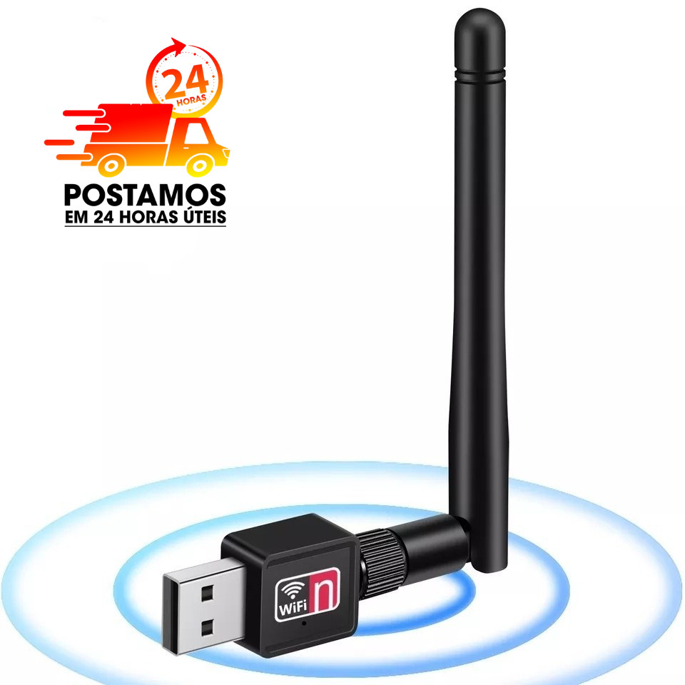 Adaptador Wifi Usb Receptor Antena Wireless Pc E Note Envio Rapido Frete grátis