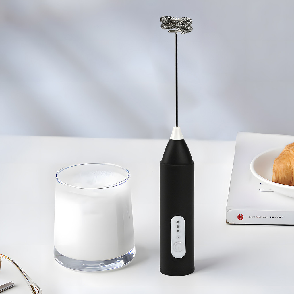 Electric Milk Frother 3 Speeds Whisk for Coffee Eggs and Milkshake