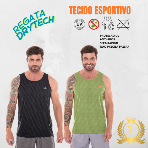 Kit 2 Regatas Dryfit Ultra Leve Masculina.