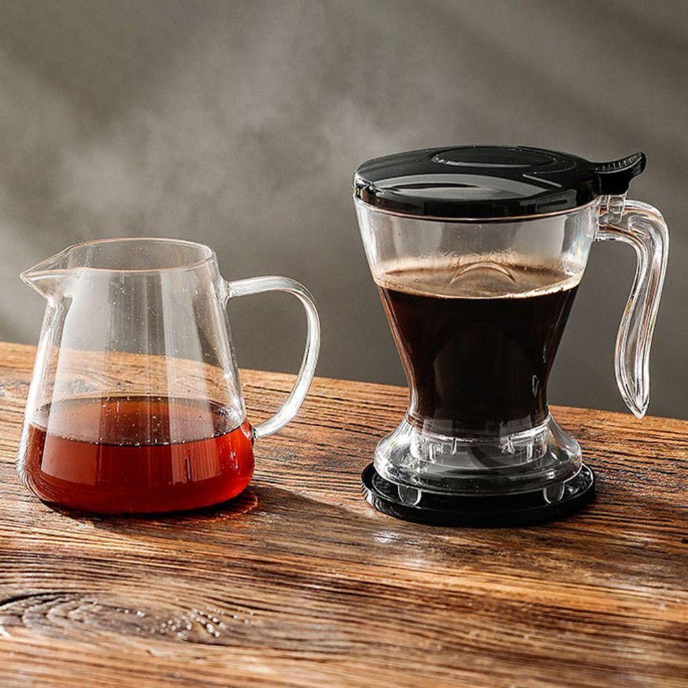 Despeje Sobre O Gotejador De Café , Transparente Com Copo De Filtro 600ml PC Coffee Brewer Pot Outddor
