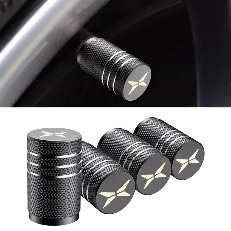4PCS Tampas de Válvula de Pneu de Metal, Capas de Válvula de Carro, Acessórios para Rodas de Carro para XPeng G6 G9 P7 X