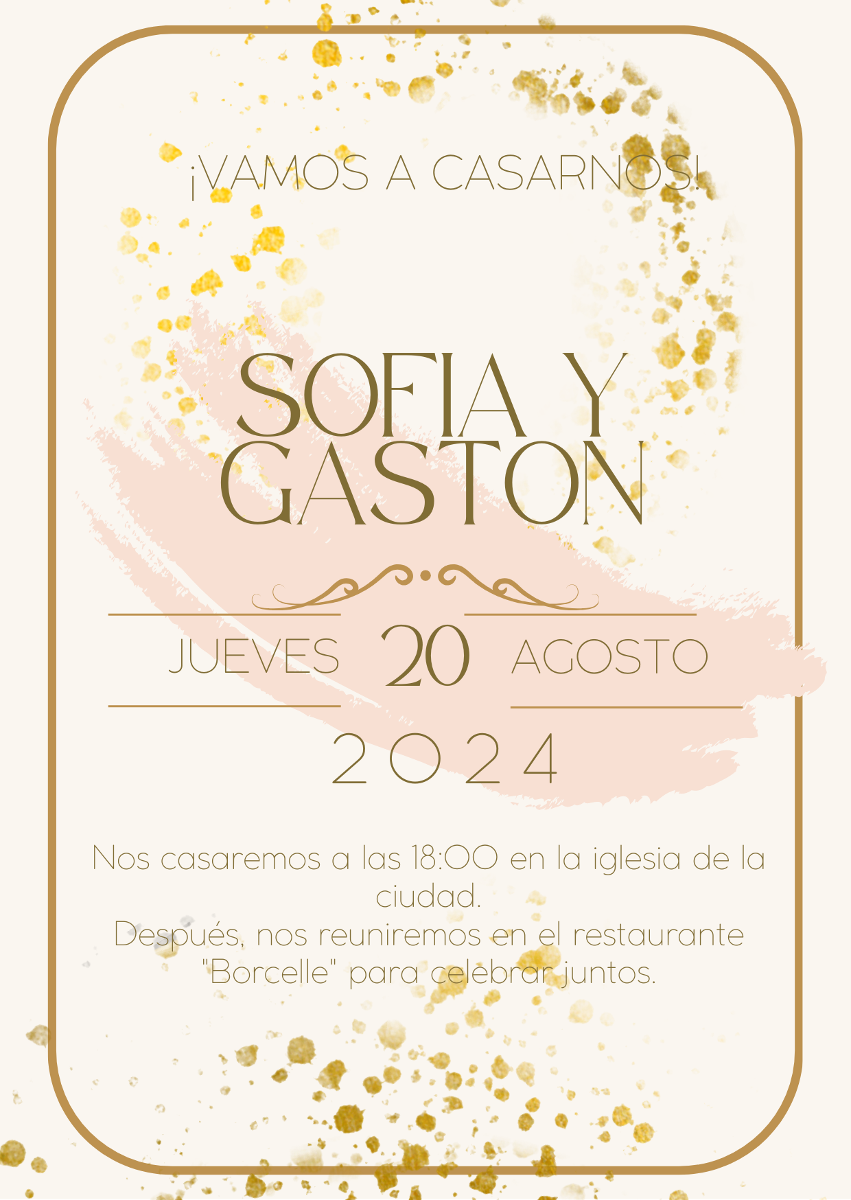 Invitation to event, wedding invitation / Invitación a evento, invitación a boda