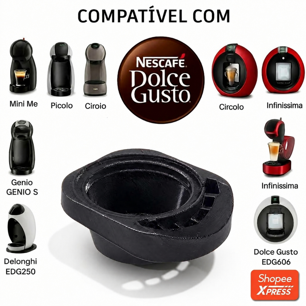 Porta Capsula UNIVERSAL Dolce Gusto - Mini Me / Genio S / Piccolo / Infinissima / Piccolo XS / outras