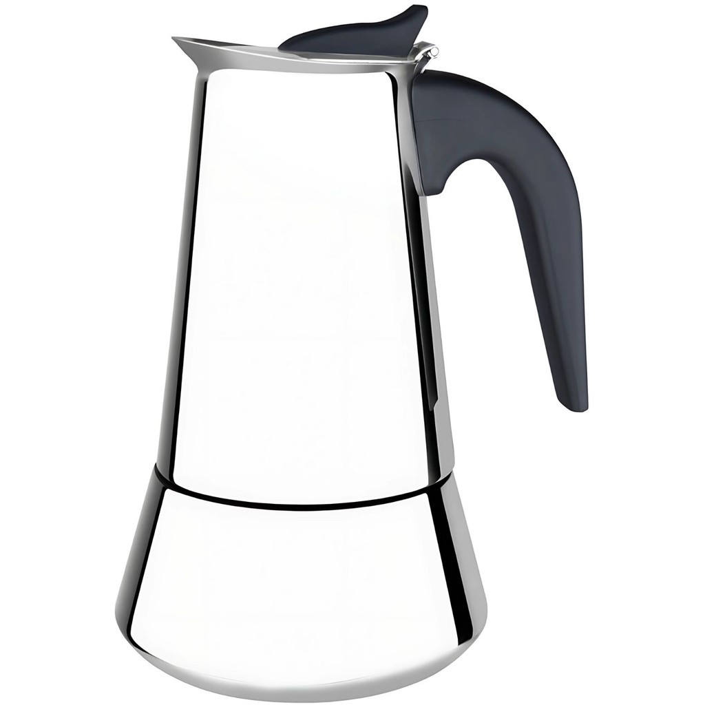 Cafeteira Italiana Tramontina 350ml Inox Fogão Indução Cozinhar Espresso Café Portátil Moka 6 xicaras moido