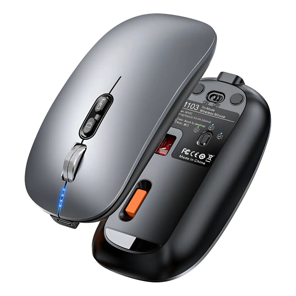 Mouse Bluetooth Compatível C/ Macbook M3 M4 Air Recarregável