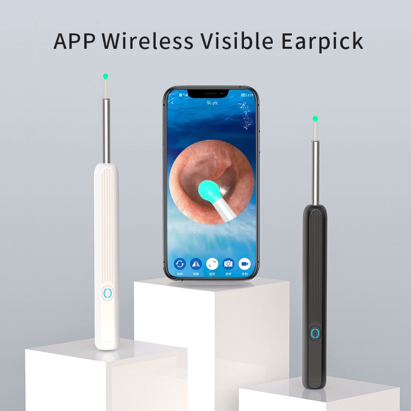 Versão WiFi De 3.6 Mm Da Colher De Ouvido visual Para Celular APP HD Espéculo Emissor De Luz Ferramentas De Colheita E-*