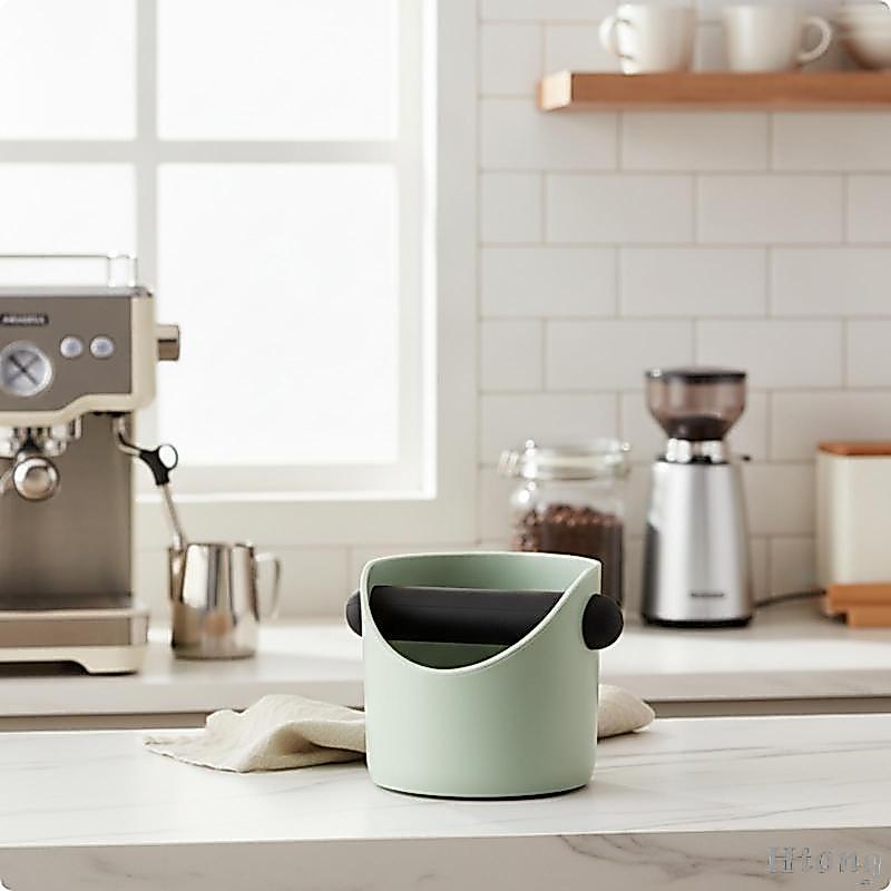 [Htong] Mini Knock Box Easy-Clean Espresso Com Bar Coffee Puck Container Removível Estável Para Baristas Domésticos , Co
