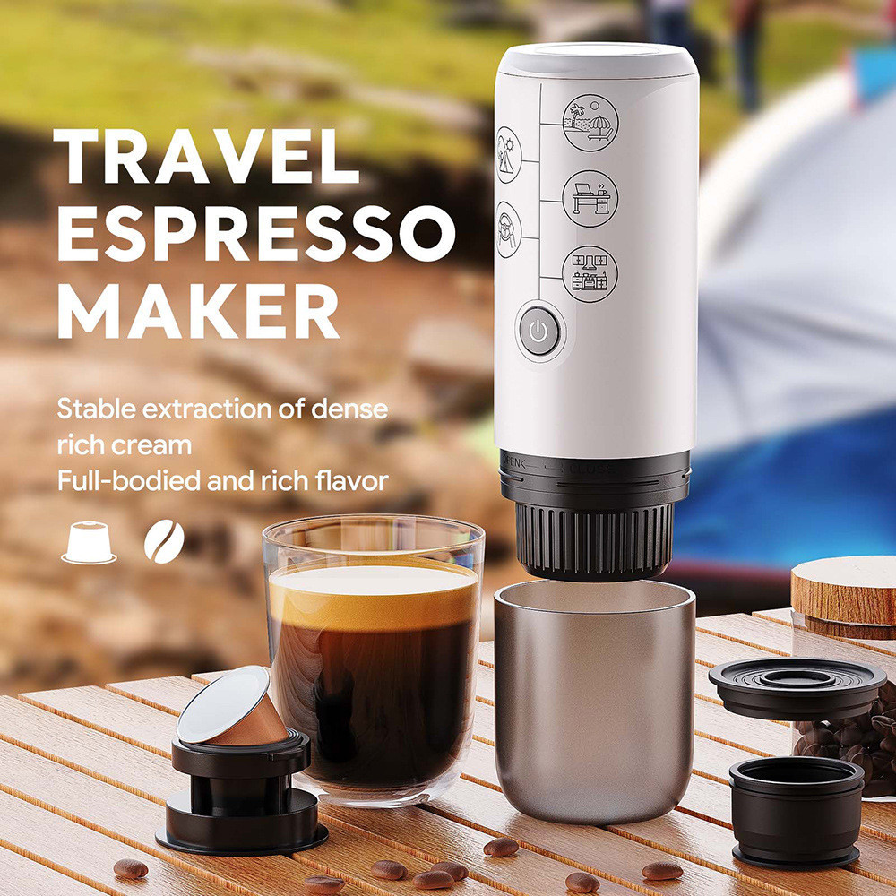 Nova cápsula máquina de café portátil sem fio americano máquina café Espresso ao ar livre automático Mini máquina café