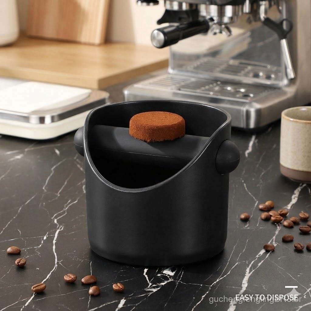 Mini Caixa de Resíduos de Café Espresso – Recipiente para Borra de Café com Barra de Batida Removível e Base Antiderrapa