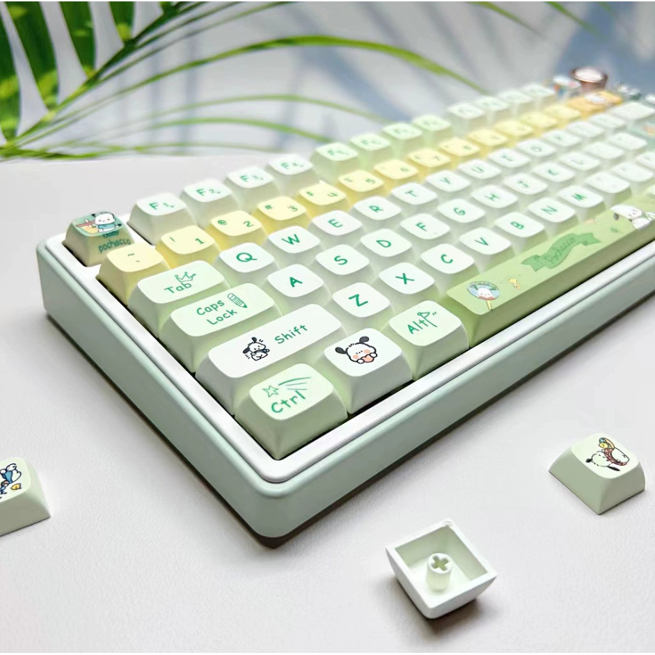 XDA Pacha Dog PBT Sublimação MOA Teclado Mecânico Cross Satellite Axis Keycap 61/68/84/98/108