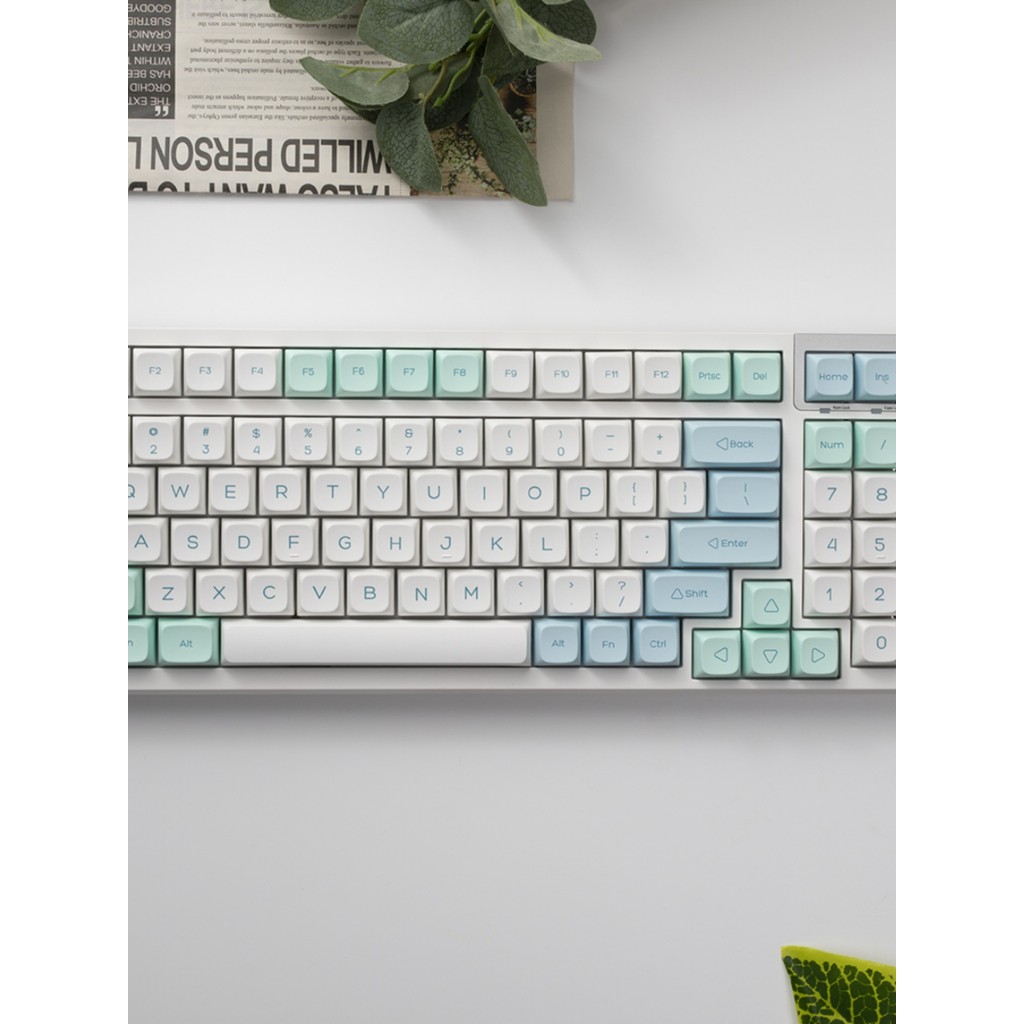 Ice Crystal Glacier Theme MAC Suplementar Keycap pbt Sublimação xda Cross Axis 61/64/87/84/104/108
