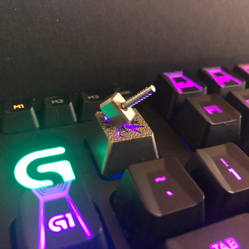 Holyoops G-Axis G910 Thor's Hammer Metal Translúcido Keycap Presente Teclado Mecânico Personalizado Keycap