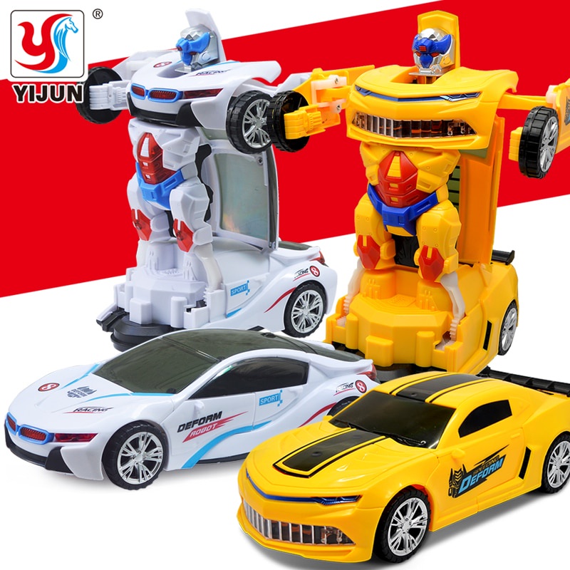 kids toys Child Electric Deformation Car Light Music Transforming Model Vehicles Electric Univeral Wheel Glowing Toys For Kids