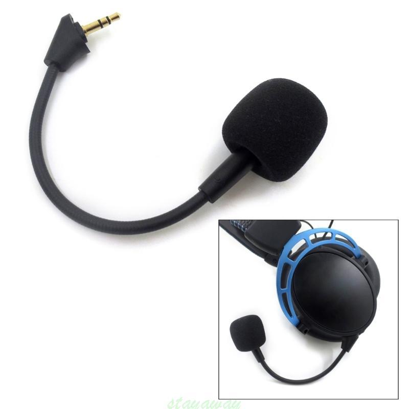 SRA Substituição Jogo Microfone 3 5mm Para Cloud-Alpha S Gaming Headset Cancelamento Ruído Espuma Capa