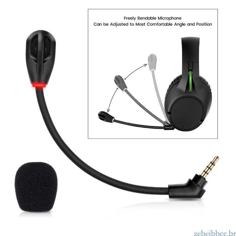 zebeibbcbr Substituição Microfone Jogo Para Cloud Flight S Gaming Headset 3 5mm Boom Capa Espuma