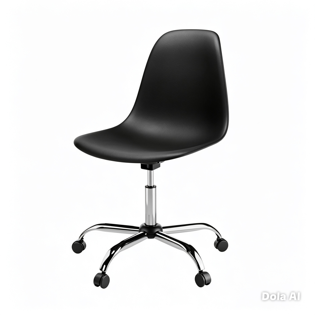 Cadeira Charles Eames Giratória Base Cromada Polipropileno Executiva para Home e Escritório Seat&Co