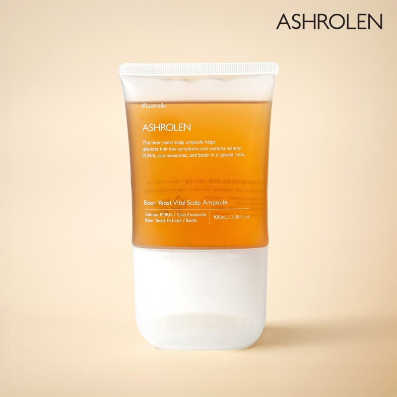 Ampola De Fermento Vital Para Couro Cabeludo Ashrolen Brewer 100ml PDRN Biotin Root Care Spray
