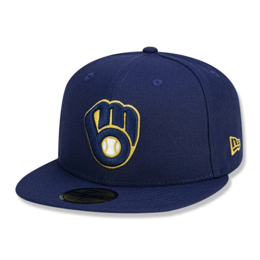 BONÉ NEW ERA 59FIFTY MILWAUKEE BREWERS MLB AZUL MARINHO — FECHADO (FITTED) | ORIGINAL