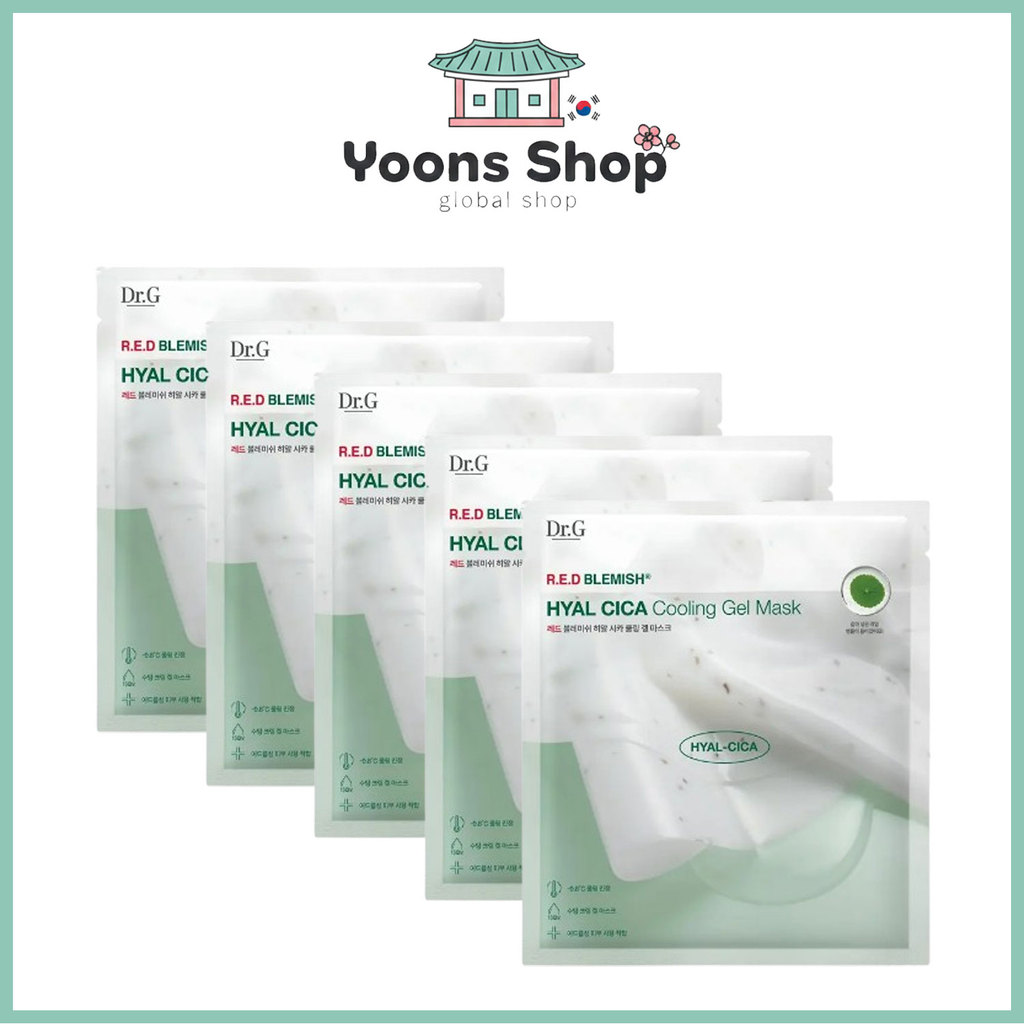 [Dr.G] R.E.D Blemish Hyal Cica Cooling Gel Mask 27g x5_From Korea