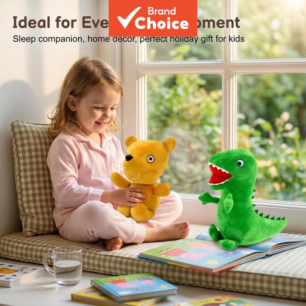 Boneca De Pelúcia Oficial Peppa Pig Dinosaur E Teddy Bear , Mini Marcas De Brinquedos kawaii Para Crianças Meninos , Sup
