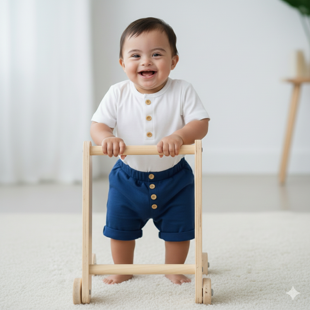 Conjunto Camiseta em Algodão Egípcio e  Short para bebês de 0 a 12 meses - Mini Bear
