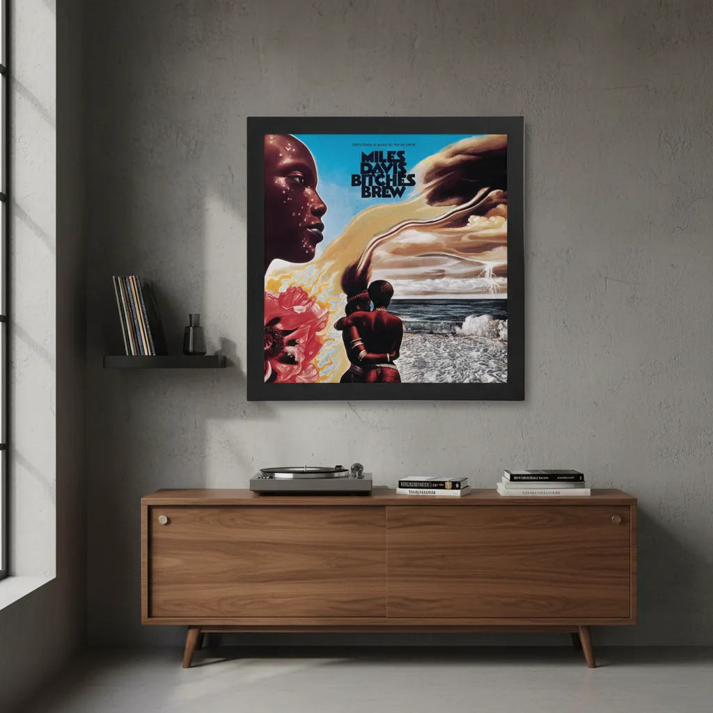 Quadro Moldurado 30x40 Miles Davis Bitches Brew Capa Album
