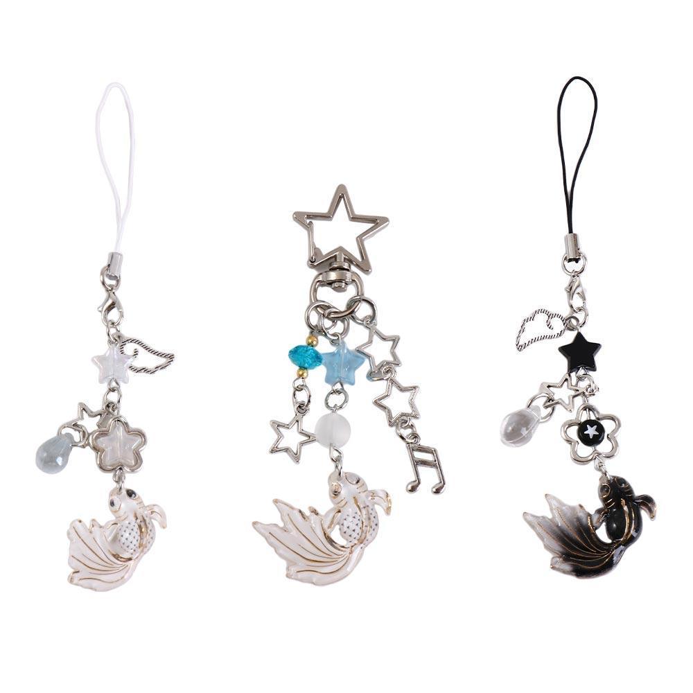 Corrente De Contas Koi Star , Chaveiros Anime Sea Theme Y2k , Alça De Telefone Correspondente Y2k Little Fish Satosugu
