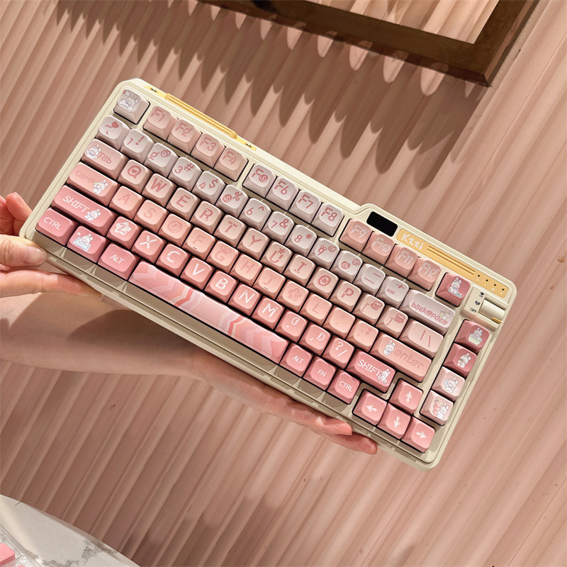 Conjunto Completo De Teclas Cherry Blossom Pink Rabbit Theme MDA Profile Dye-Sub PBT (122)