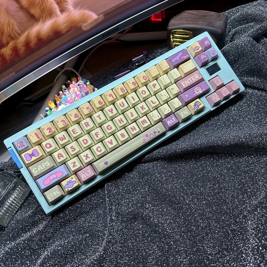 Magic Girl Theme Cute Keycap PBT Sublimação Fábrica Original Altamente Adaptado para wooting Mega Lion Keyboard Cap