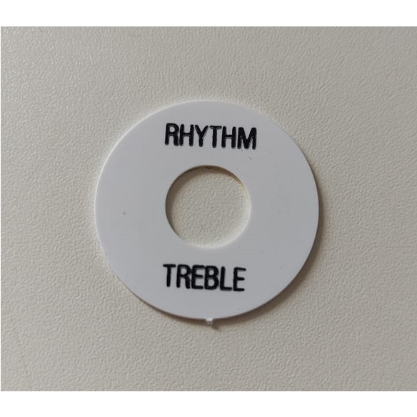 Moldura para Chave Seletora Les Paul Branco Treble/Rhythm