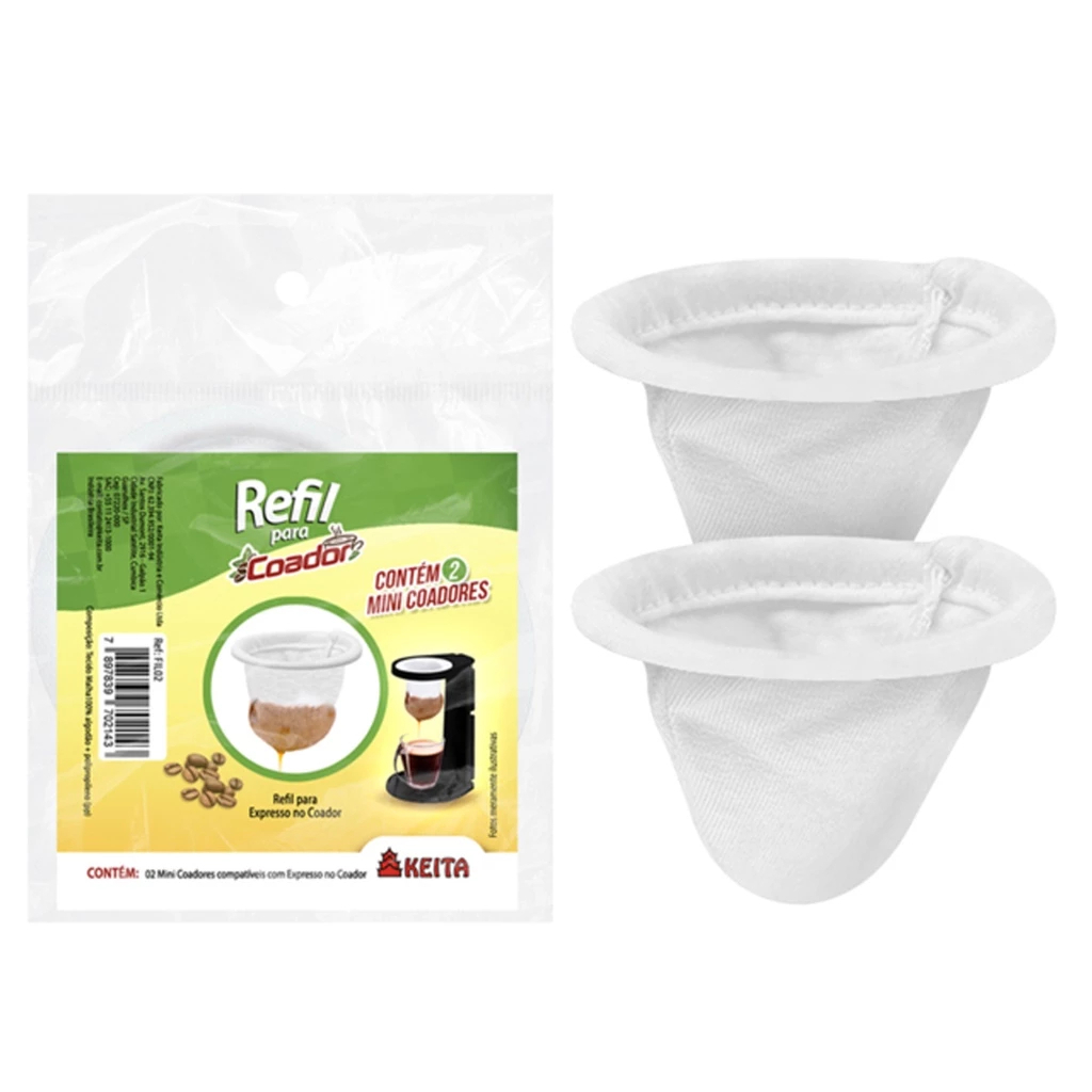 Refil Para Coador Acompanha 02 Mini Coadores Compatíveis Com Expresso