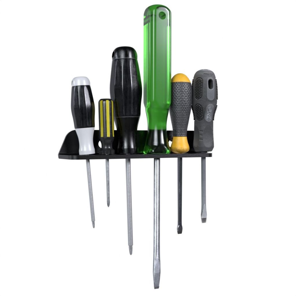 Suporte Stand Organizador de Parede Compatível com 6 Chaves Philips Fenda Universal
