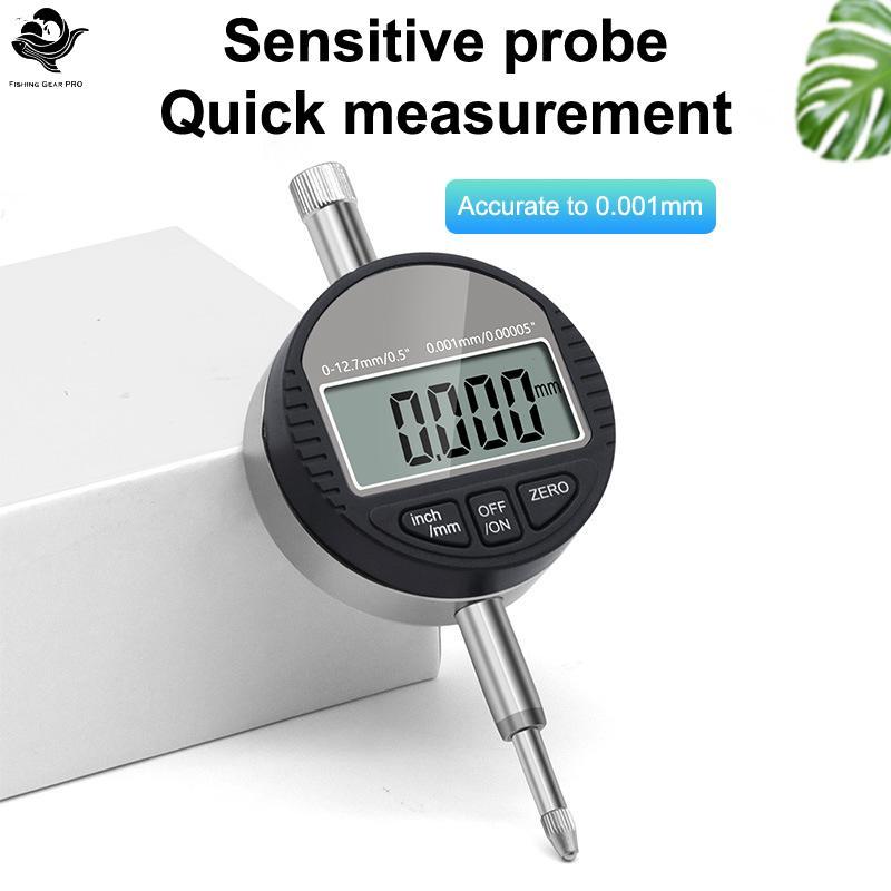 PFG 0-12.7mm 0.01/0.001mm Medidor Eletrônico De Thiness Tela LCD Micrômetro Digital De Espessura Ferramentas De Medição