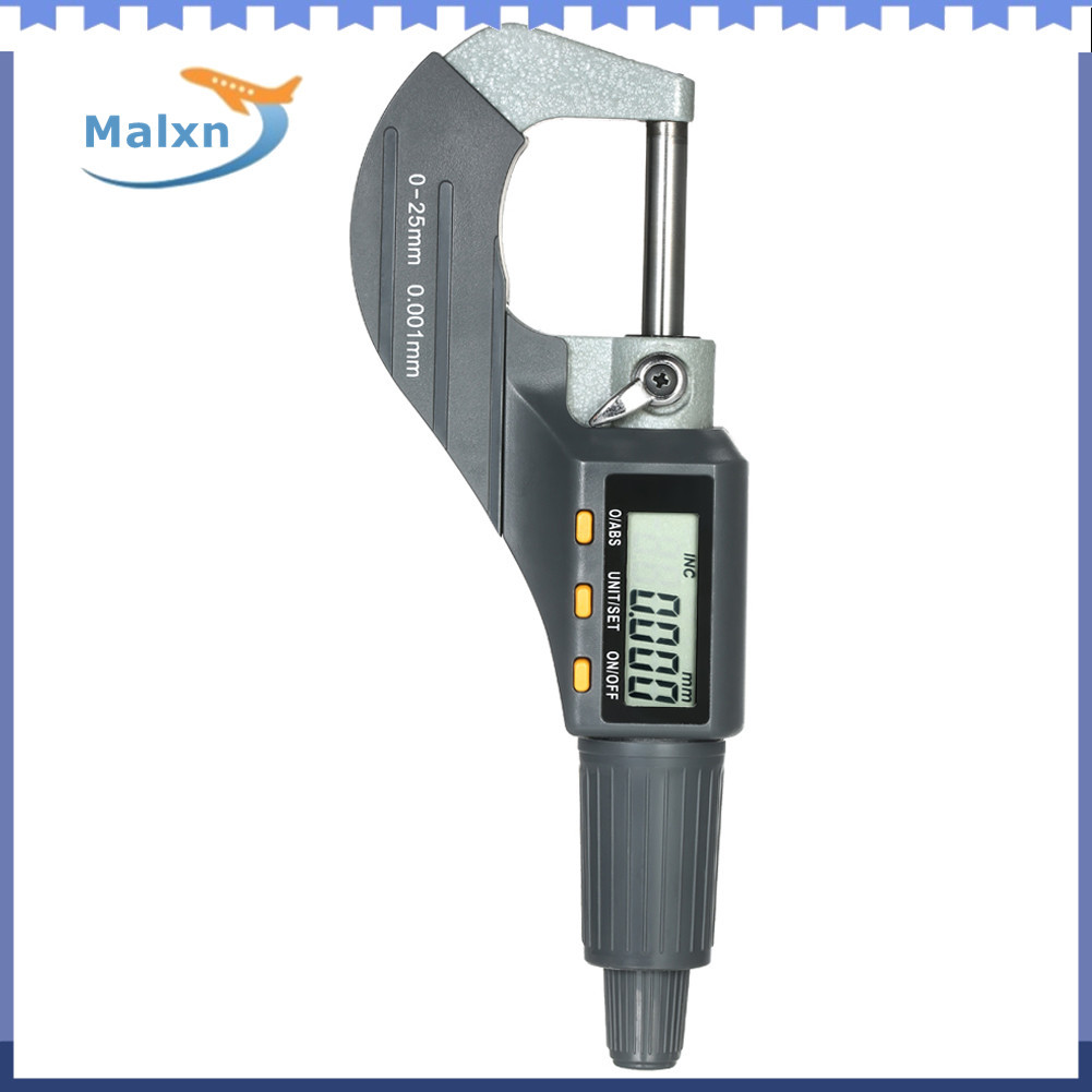 Micrômetro digital Malxn-br 0-25mm eletrônico externo 0,001mm micro caliper de profundidade de alta precisão