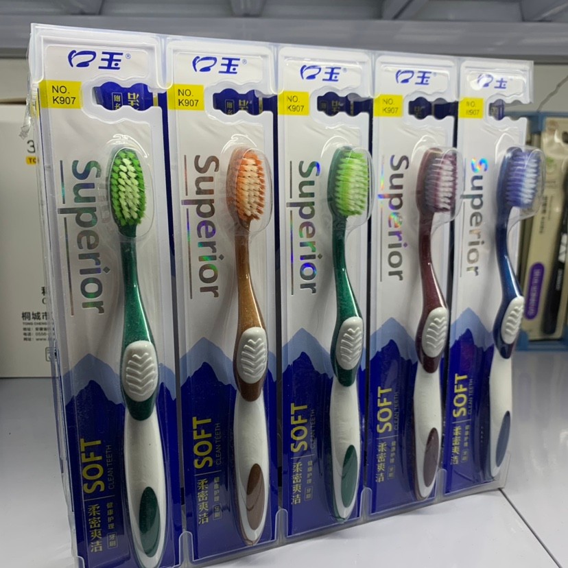 Boca genuína Jade k907 escova de dentes de cerdas macias Ultra-finas cerdas macias limpeza profunda dentes adulto cerdas