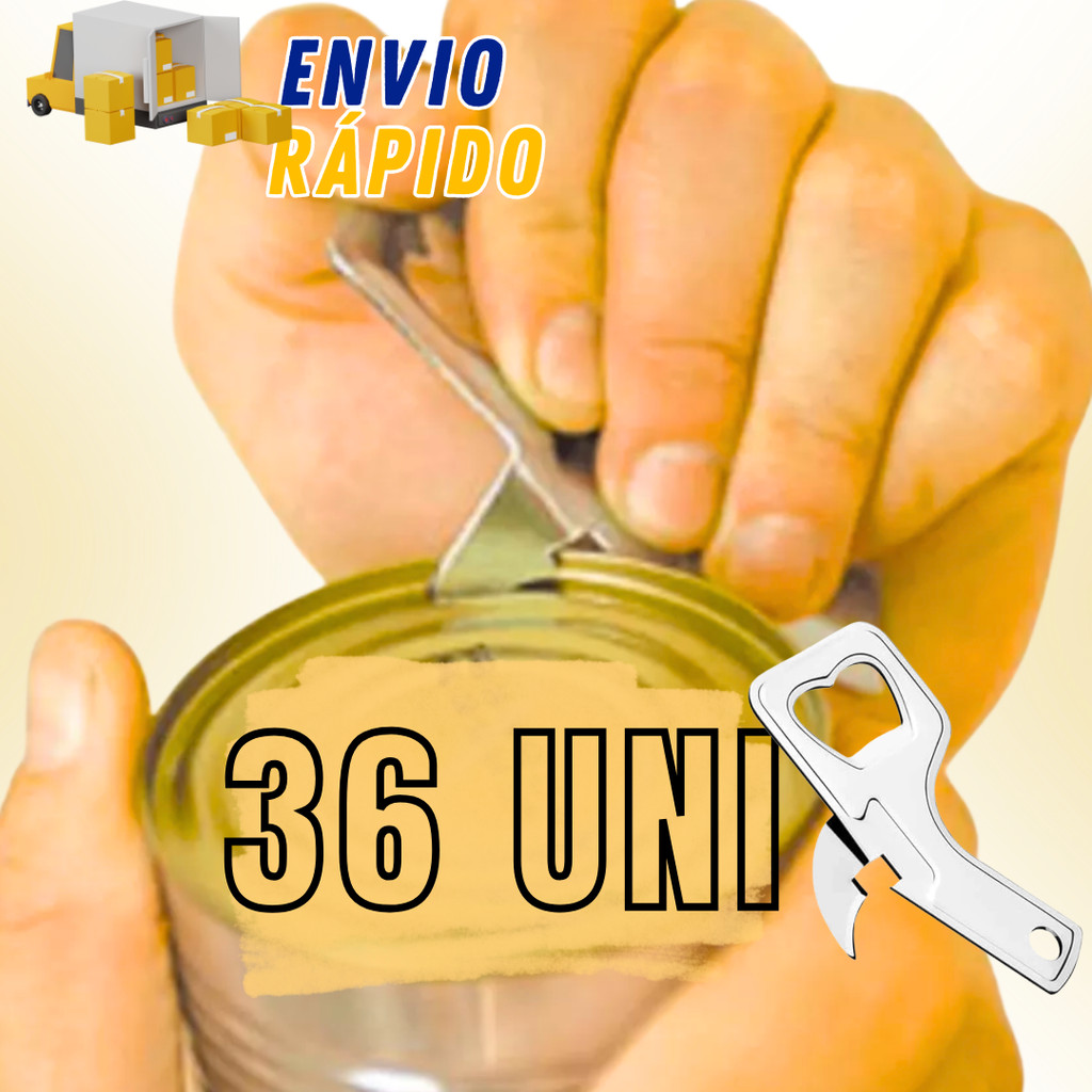 Abridor De Garrafas E Latas 36 Peças Em Metal Aço Inox Profissional Bar Afiado 9cm Kit Completo