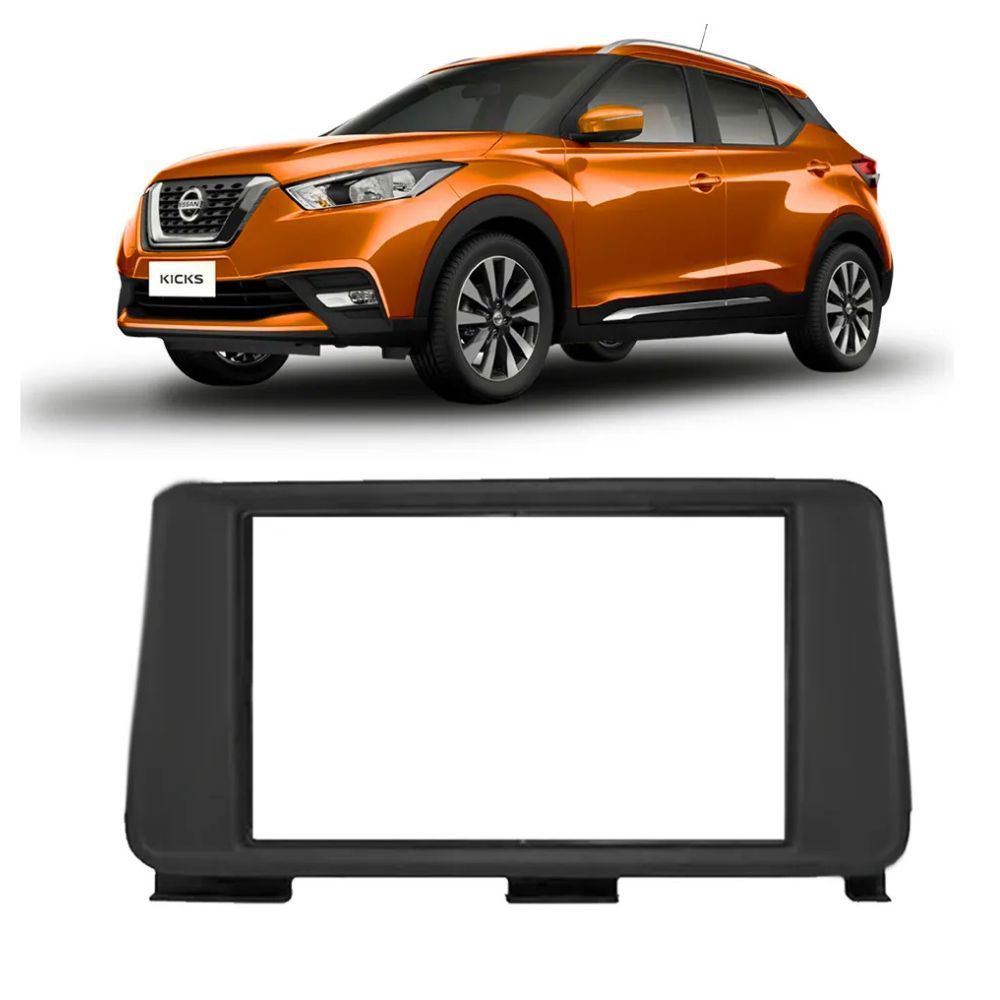 Moldura Painel Multimidia 7pol Nissan Kicks 16 17 18 19 20 21