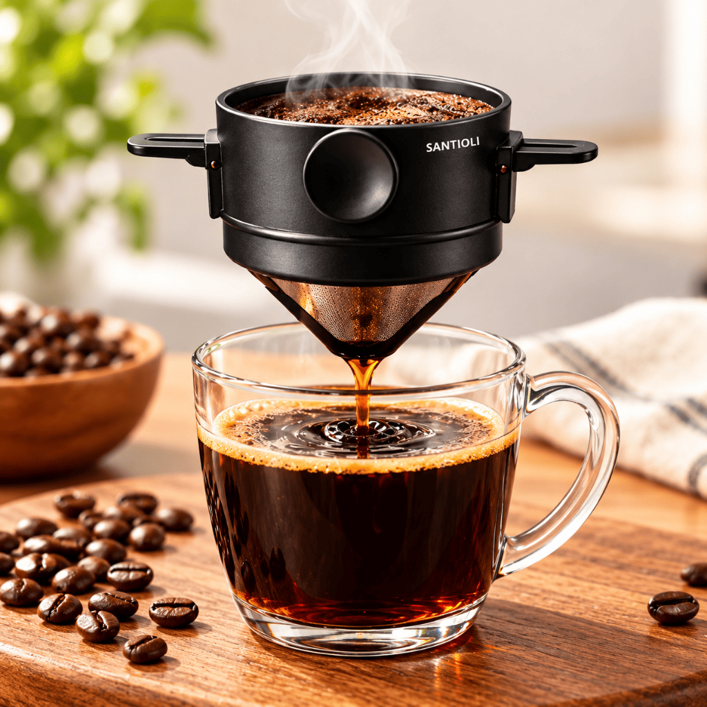 Mini Filtro De Café Chá Coador De Café Reutilizável Portátil Inox