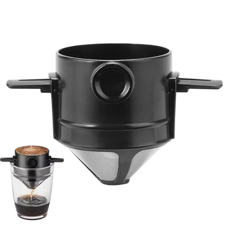 Mini Filtro de Café Chá Coador Reutilizável Portátil Inox