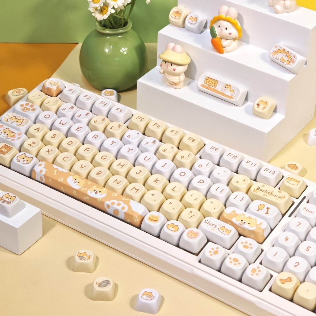 Usaki MO A Outline Dyeing PBT Keycap Set 132 Botões