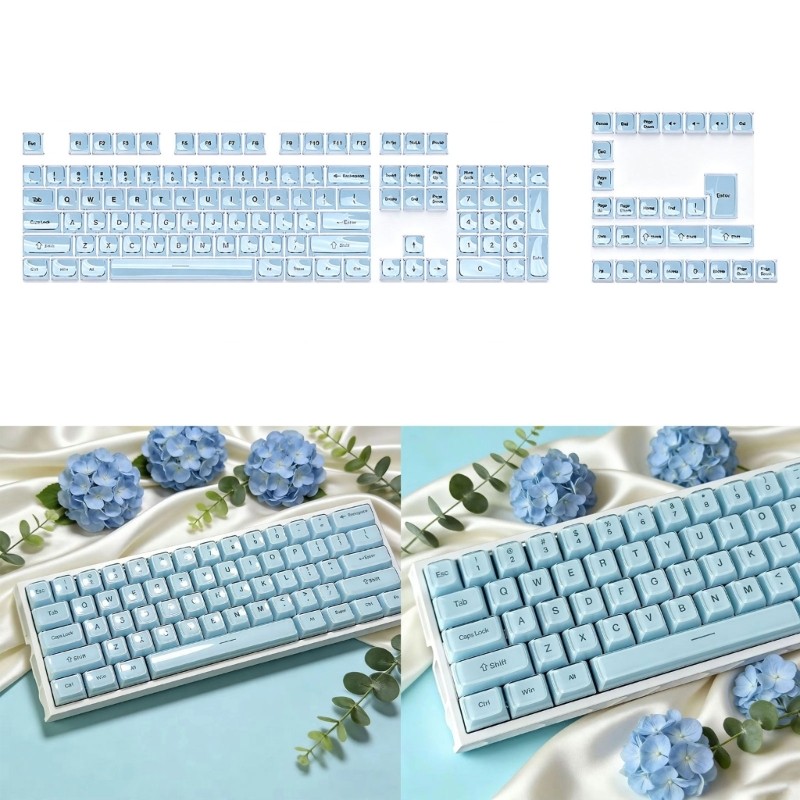 LC Desk Setups Jellys Keycap Set Para Teclado Mecânico Chave 132 MDA