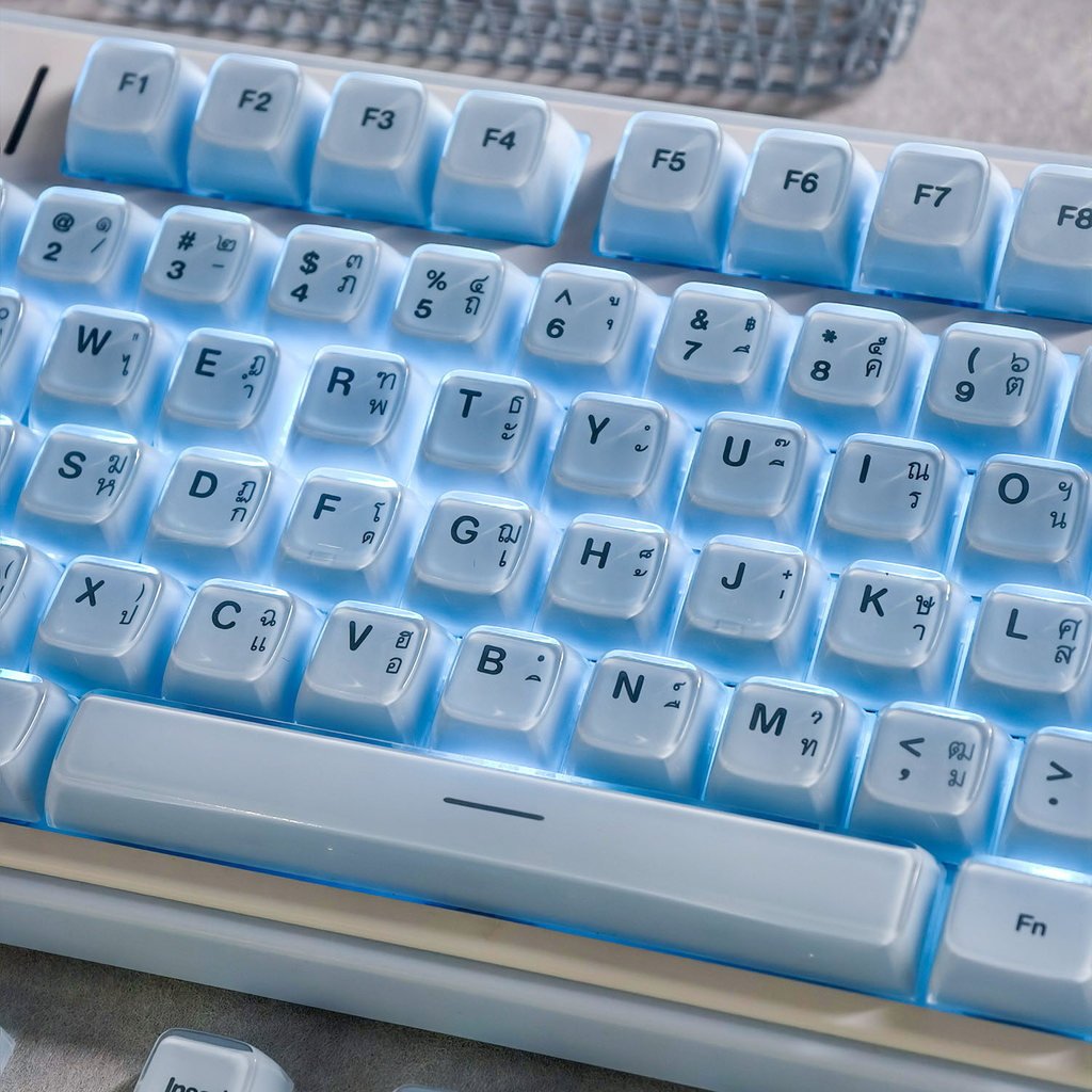 MAIMOOO Concise Jelly Keycaps Pudim Keycap Moldagem De Injeção De Tiro Duplo Perfil SA Semelhante 132 Teclas EN/TH/KR PC