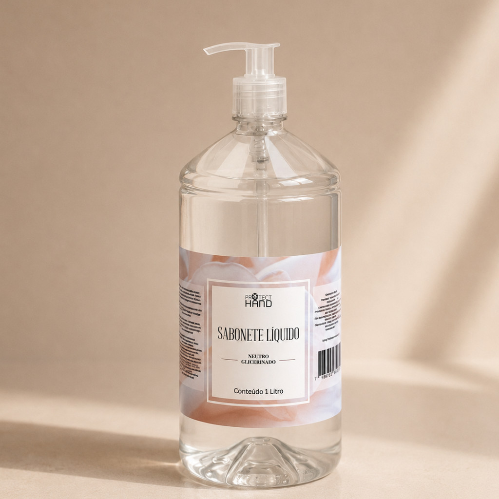 Sabonete Líquido 1L Neutro Glicerinado Protect Hand • Limpeza Suave e Eficiente para Mãos e Corpo