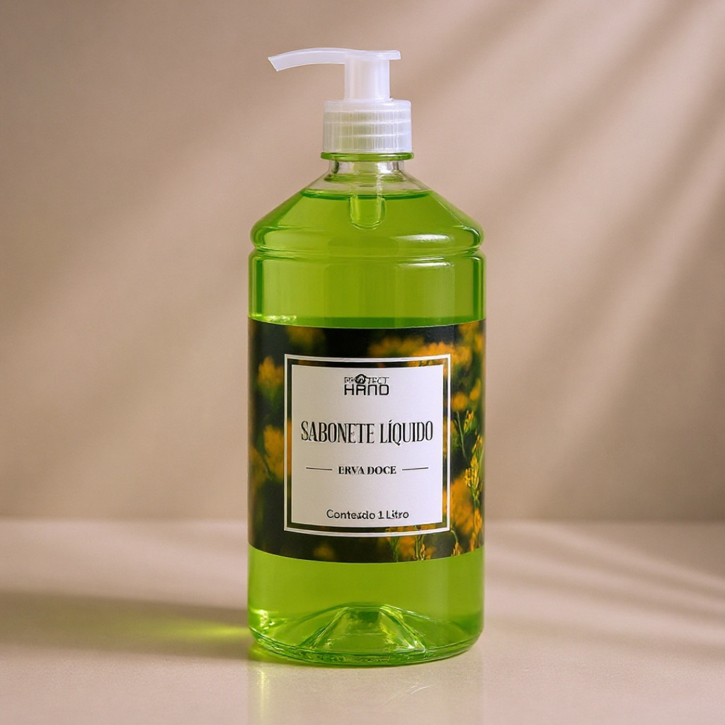 Sabonete Líquido 1L Erva Doce Protect Hand • Limpeza Suave e Eficiente para Mãos e Corpo